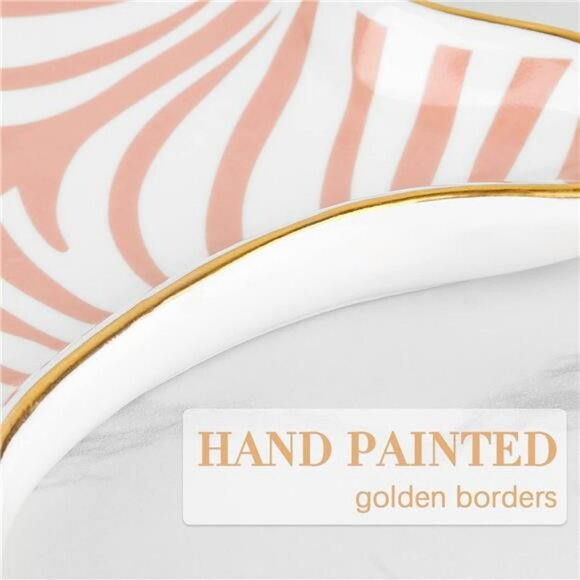 Pink Ceramic Tiger Jewelry Dish Tray for Rings Earrings Bracelets Keys Decor - Picture 4 of 7